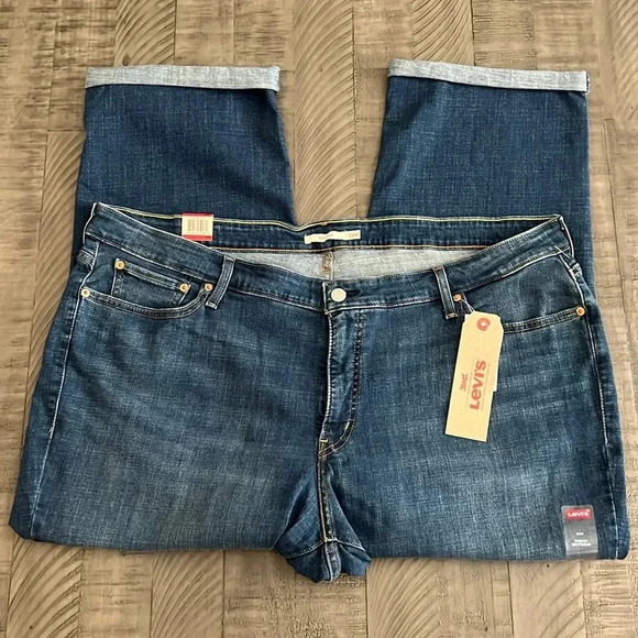 Levi’s Women’s Mid Rise Relaxed Tapered Leg Boyfriend Denim Jeans - Size 24W New - Picture 2 of 12